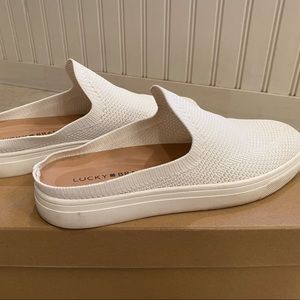 Ladies slip on sneakers in white